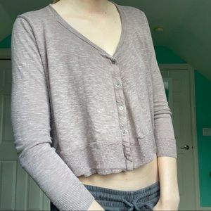 Free People Brown Button Up Sweater